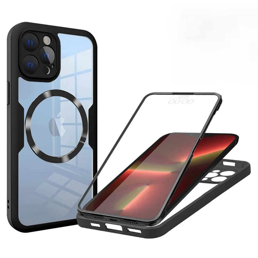 Capa MagSafe para Apple iPhone 13 Pro, Techsuit, ColorVerse 360, Preta