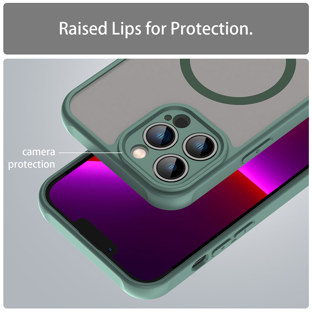 Capa MagSafe para Apple iPhone 13 Pro, Techsuit, HaloFrost II, Verde