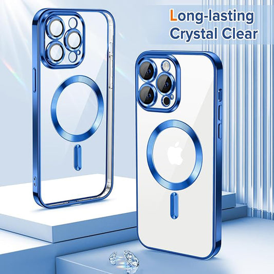 MagSafe Case for Apple iPhone 13 Pro, Techsuit, Luxury Crystal, Dark Blue