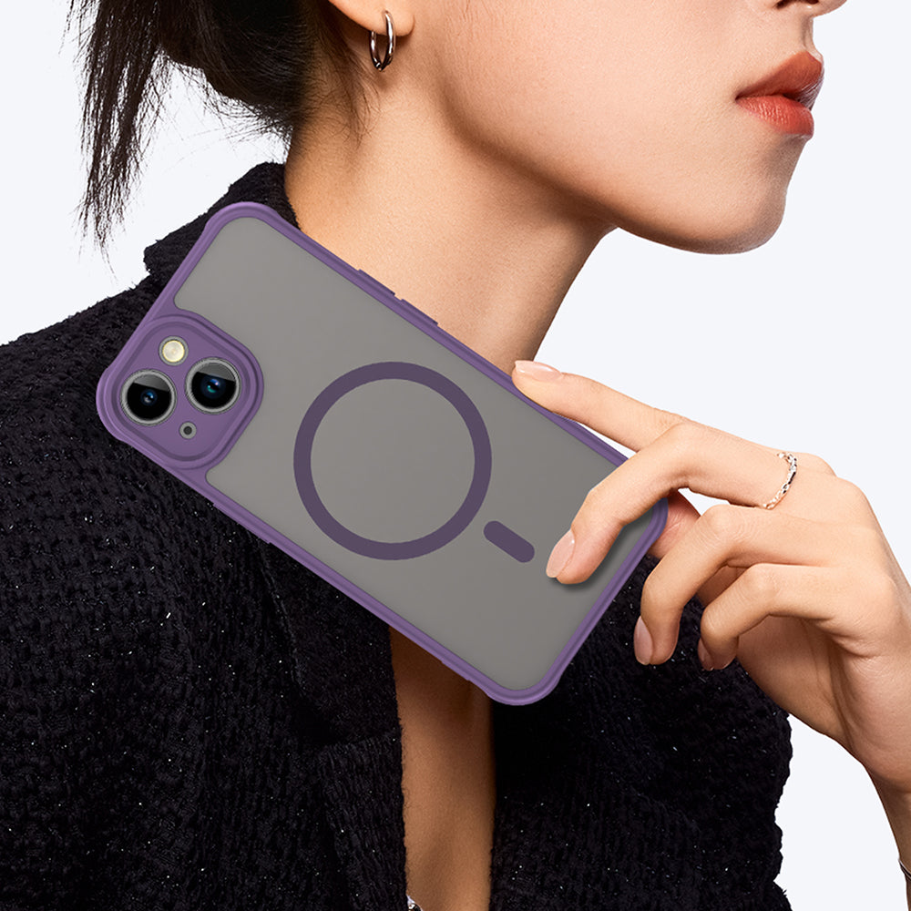 Capa MagSafe para Apple iPhone 13, Techsuit, HaloFrost II, Roxo