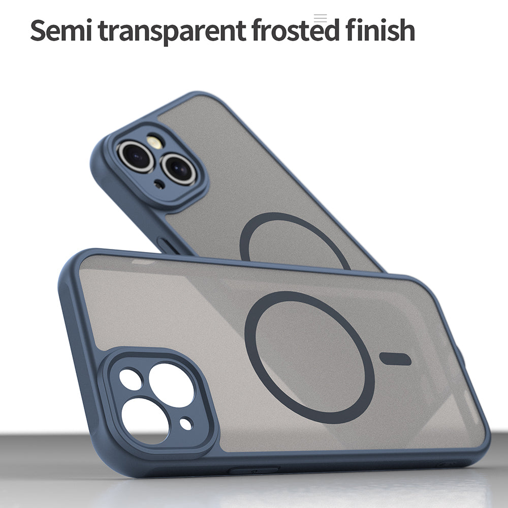 Capa MagSafe para Apple iPhone 14 Plus, Techsuit, HaloFrost II, Azul Marinho