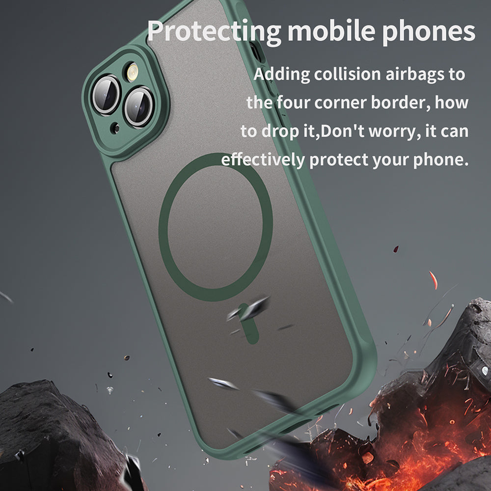 Capa MagSafe para Apple iPhone 14 Plus, Techsuit, HaloFrost II, Verde