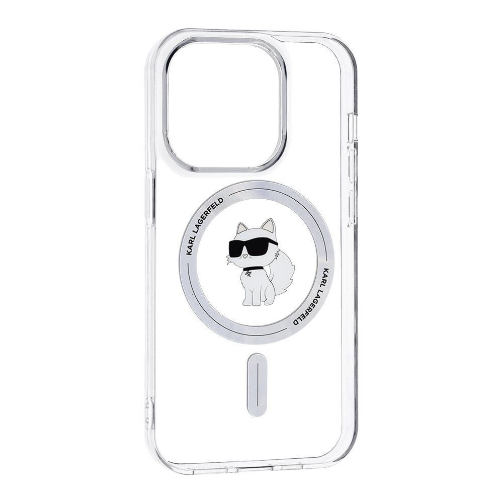 Capa MagSafe para Apple iPhone 14 Pro, Karl Lagerfeld, IML Choupette, Transparente