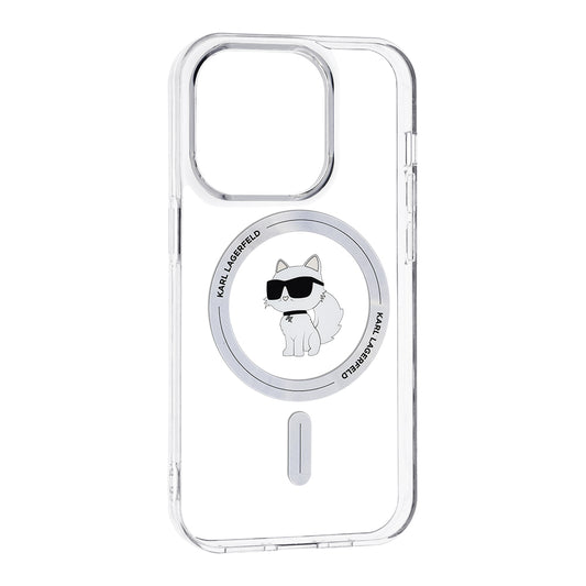 Capa MagSafe para Apple iPhone 14 Pro, Karl Lagerfeld, IML Choupette, Transparente