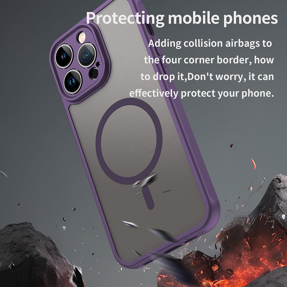 Capa MagSafe para Apple iPhone 14 Pro, Techsuit, HaloFrost II, Roxo