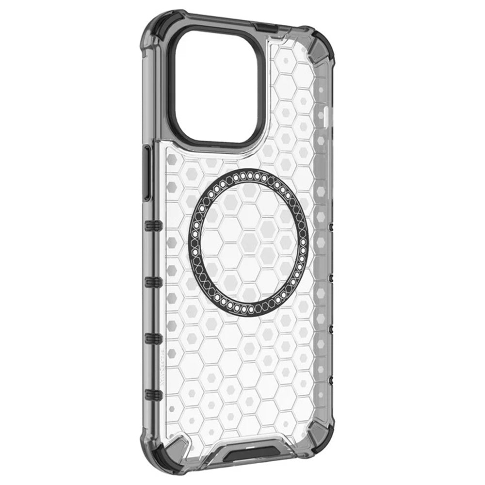 Capa MagSafe para Apple iPhone 14 Pro, Techsuit, HoneyComb Shield, Preta