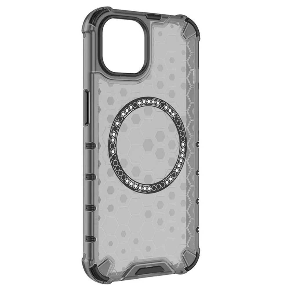 Capa MagSafe para Apple iPhone 14, Techsuit, HoneyComb Shield, Preta