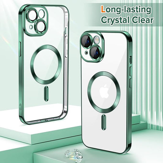 Capa MagSafe para Apple iPhone 14, Techsuit, Luxury Crystal, Verde Escuro