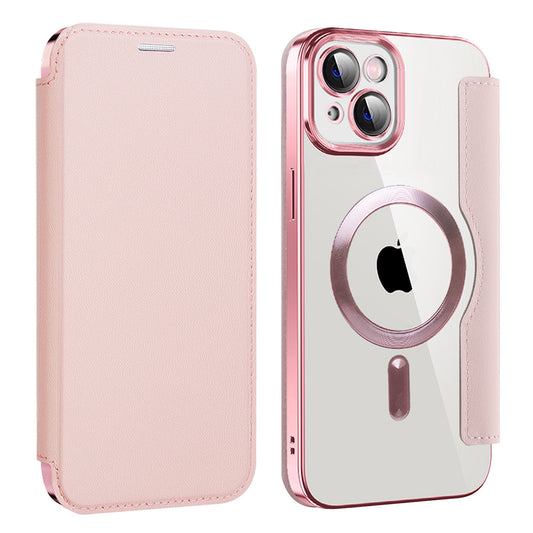 Capa MagSafe para Apple iPhone 14, Techsuit, SmartMag Book, Rosa