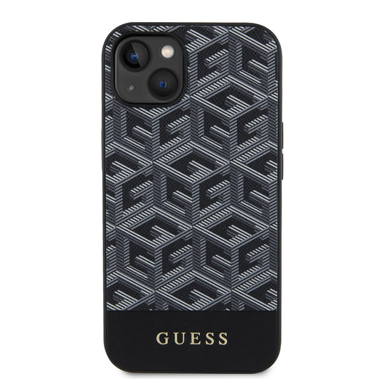 Capa MagSafe para Apple iPhone 15, Guess, GCube Stripes, Preta