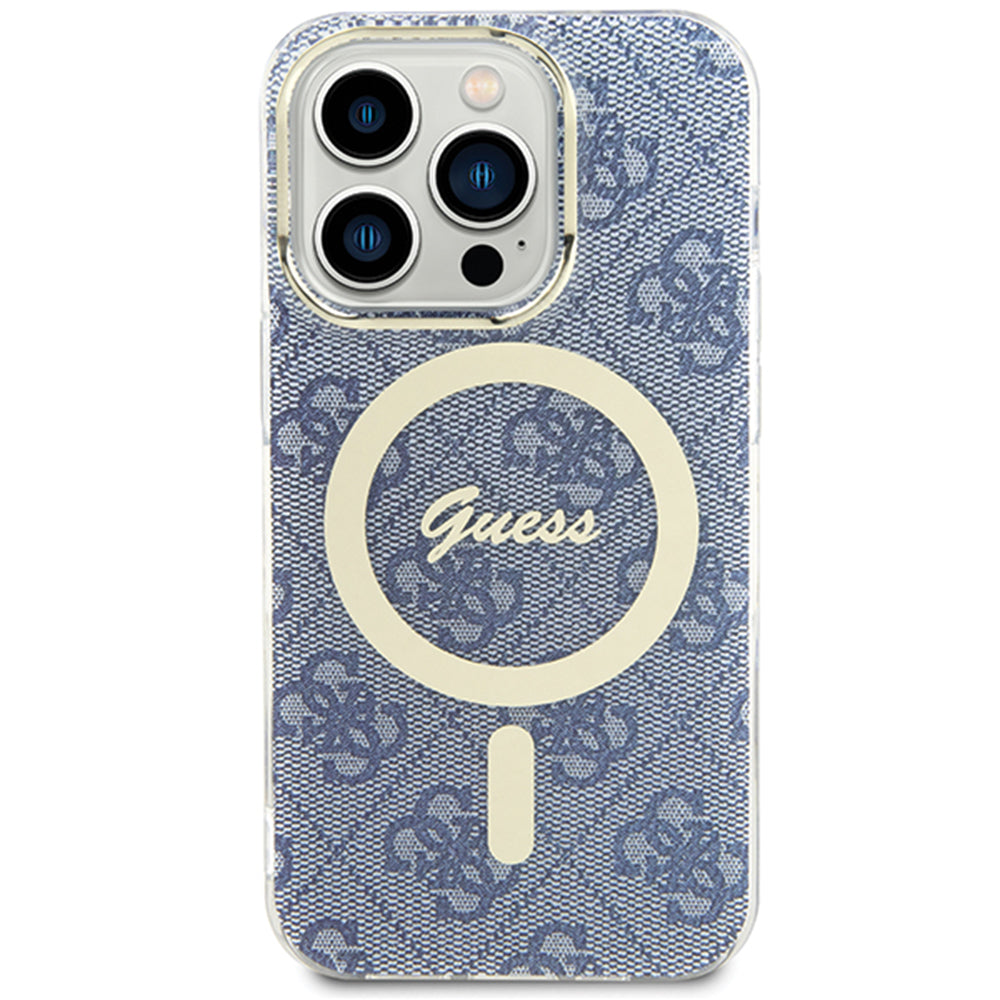Capa MagSafe para Apple iPhone 15, Guess, IML 4G, Azul