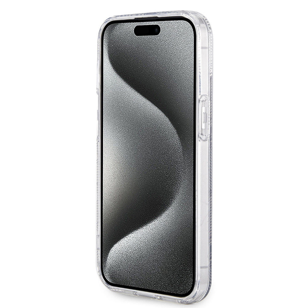 MagSafe Case for Apple iPhone 15, Guess, IML Gcube, Black