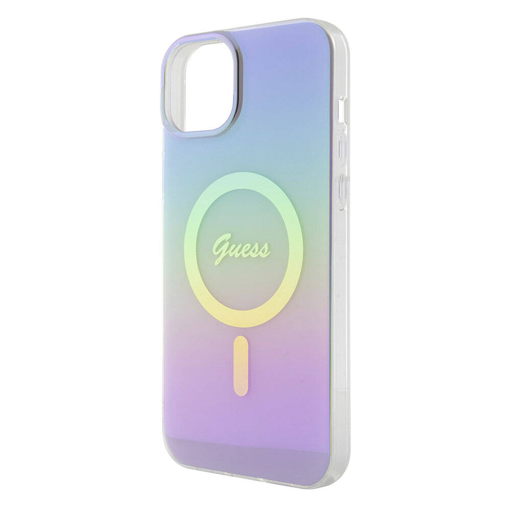 Capa MagSafe para Apple iPhone 15, Guess, IML Iridescente, Roxo
