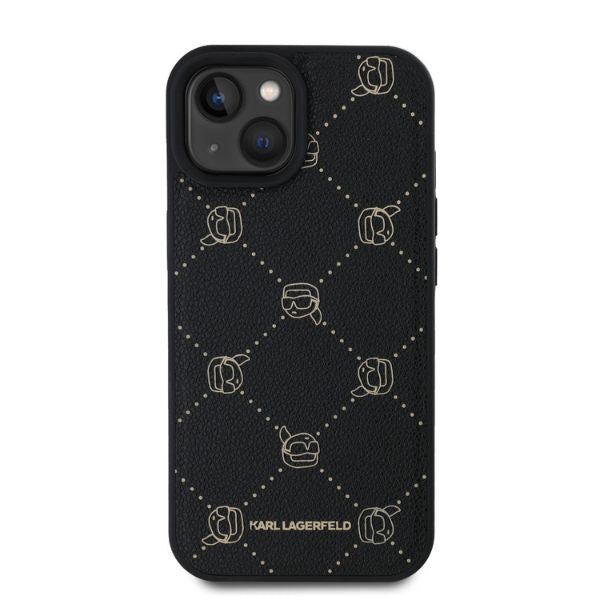 Capa MagSafe para Apple iPhone 15, Karl Lagerfeld, Karl's Head, Preta