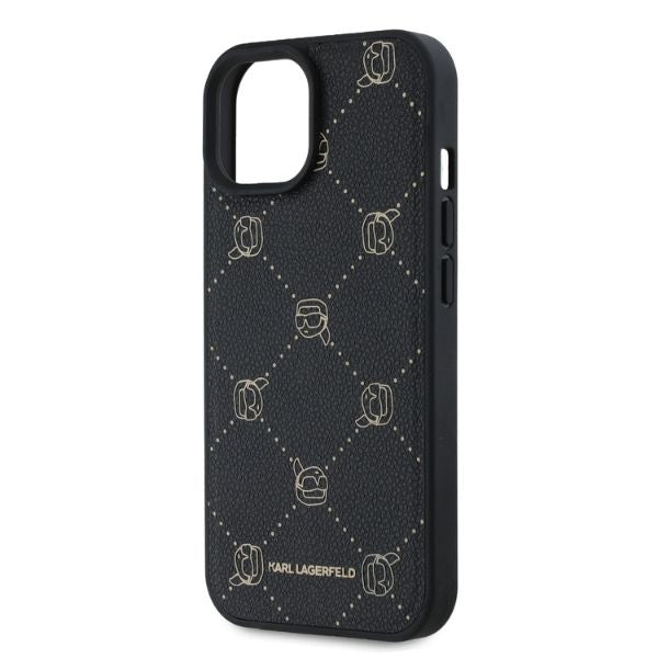 Capa MagSafe para Apple iPhone 15, Karl Lagerfeld, Karl's Head, Preta