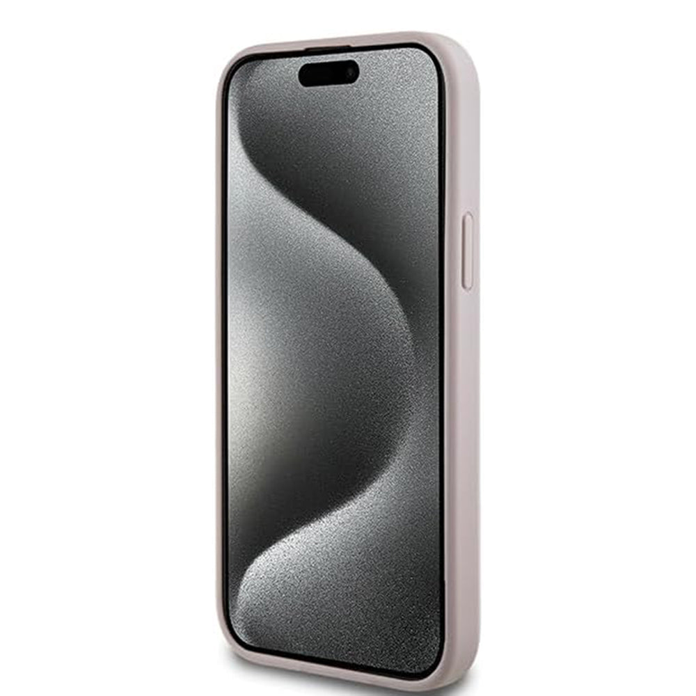 MagSafe Case for Apple iPhone 15 Plus, Guess, 4G Collection, Pink