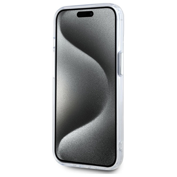 Capa MagSafe para Apple iPhone 15 Plus, Karl Lagerfeld, IML Metal Choupette's Head, Branca