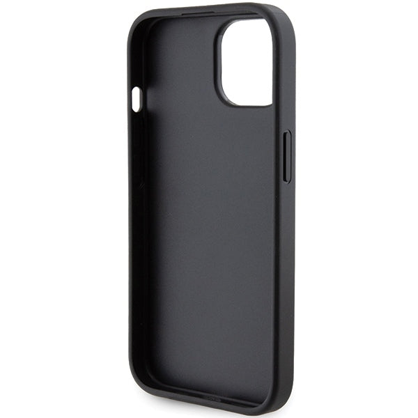 Capa MagSafe para Apple iPhone 15 Plus, Karl Lagerfeld, Saffiano Gripstand Choupette, Preta
