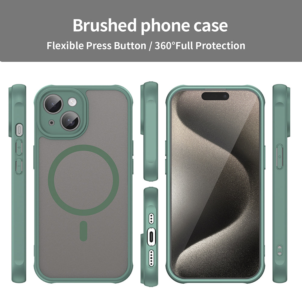 Capa MagSafe para Apple iPhone 15 Plus, Techsuit, HaloFrost II, Verde