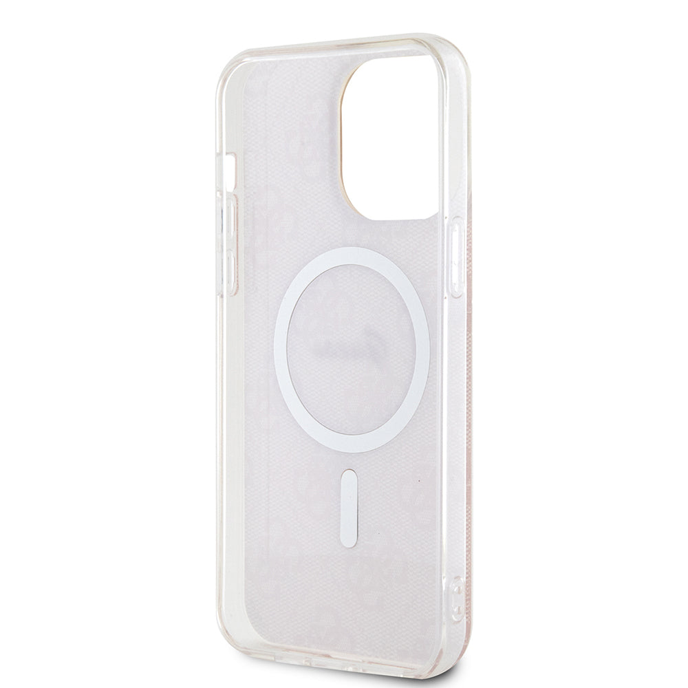 Capa MagSafe para Apple iPhone 15 Pro, Guess, IML 4G, Rosa