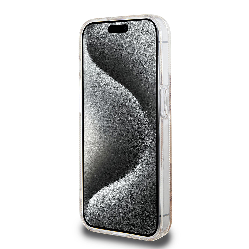 Capa MagSafe para Apple iPhone 15 Pro, Guess, IML Gcube, Castanho