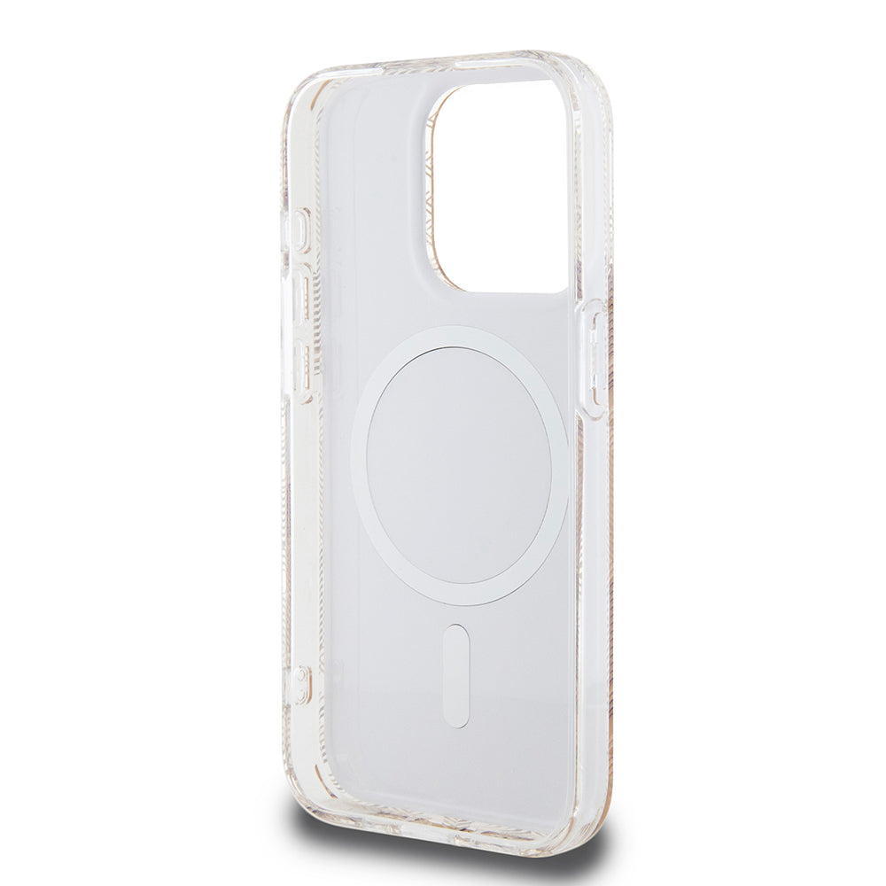 Capa MagSafe para Apple iPhone 15 Pro, Guess, IML Gcube, Castanho