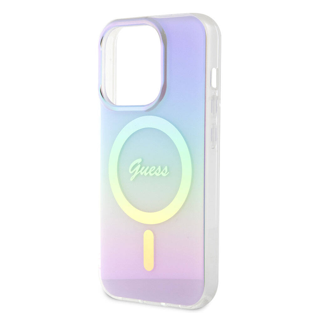 Capa MagSafe para Apple iPhone 15 Pro, Guess, IML Iridescente, Roxo