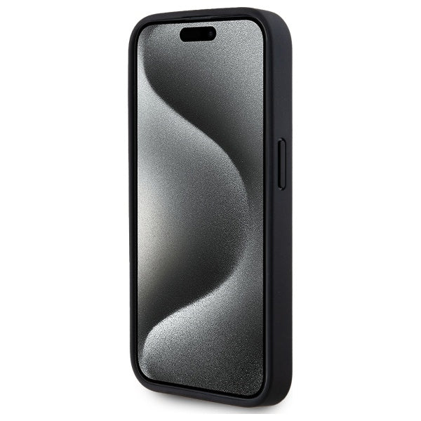 Capa MagSafe para Apple iPhone 15 Pro, Karl Lagerfeld, Monograma Metal Logo, Preta