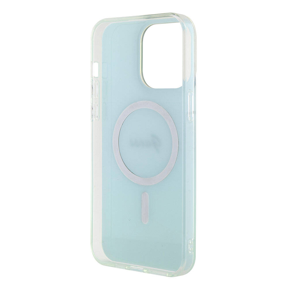 Capa MagSafe para Apple iPhone 15 Pro Max, Guess, IML Iridescente, Turquesa