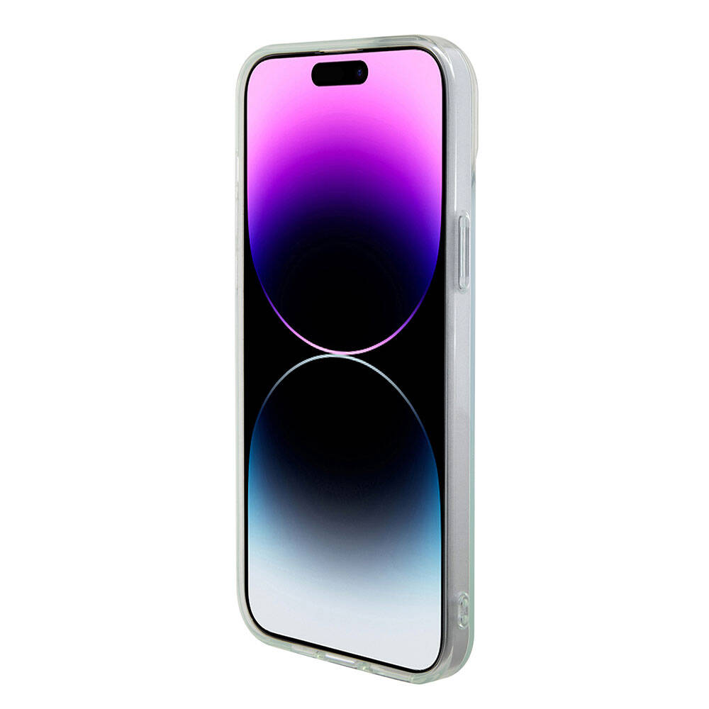 Capa MagSafe para Apple iPhone 15 Pro Max, Guess, IML Iridescente, Turquesa
