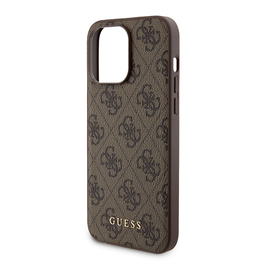 Capa MagSafe para Apple iPhone 15 Pro Max, Guess, Powerbank 4G Metal Logo, Castanho