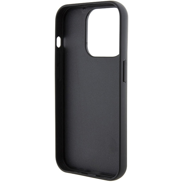 Capa MagSafe para Apple iPhone 15 Pro Max, Karl Lagerfeld, Saffiano Gripstand Choupette, Preta