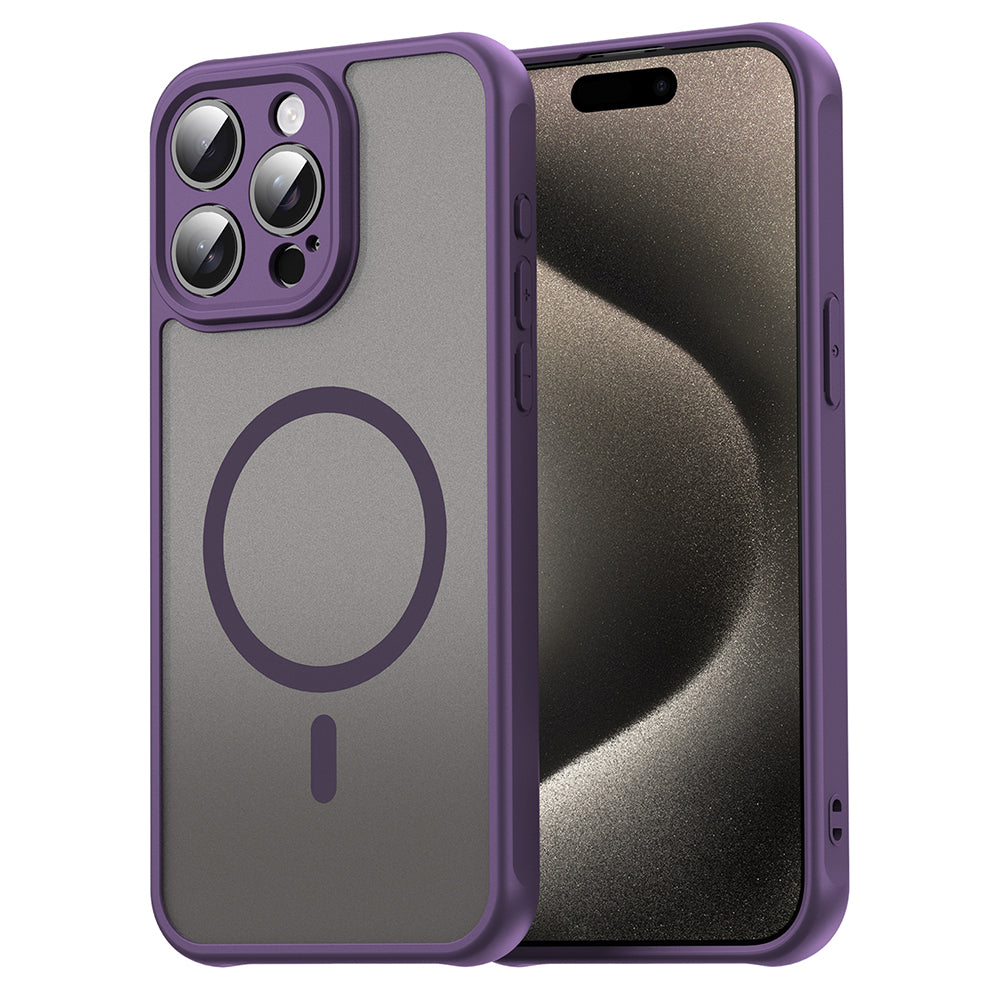 Capa MagSafe para Apple iPhone 15 Pro Max, Techsuit, HaloFrost II, Roxo