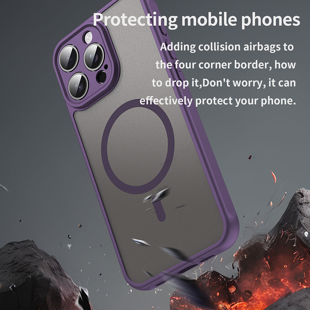 Capa MagSafe para Apple iPhone 15 Pro Max, Techsuit, HaloFrost II, Roxo