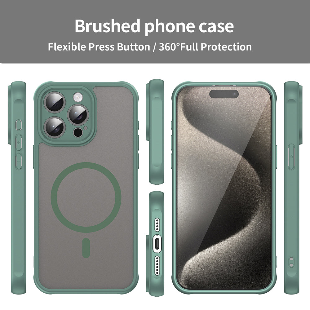 Capa MagSafe para Apple iPhone 15 Pro Max, Techsuit, HaloFrost II, Verde