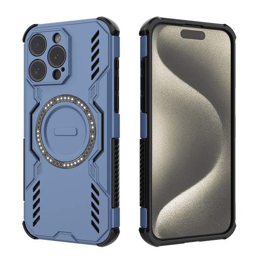 Capa MagSafe para Apple iPhone 15 Pro, Techsuit, ArmorMag, Azul