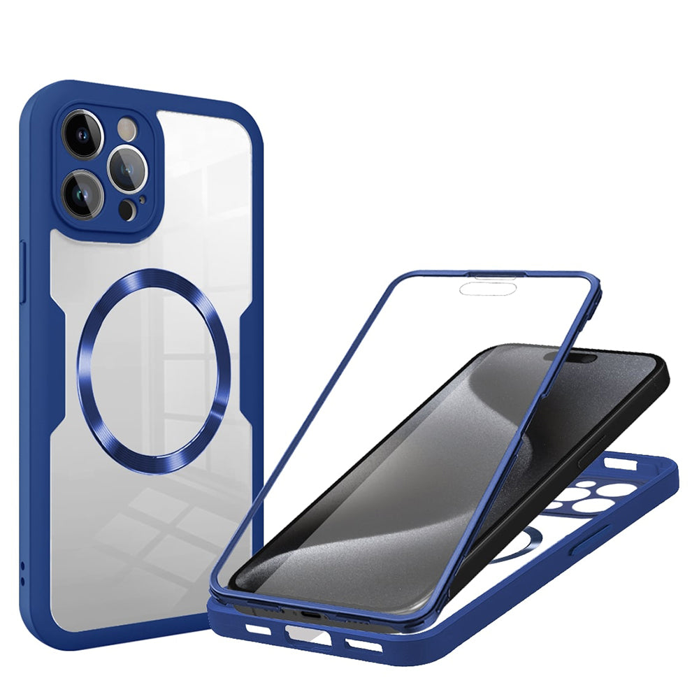 Capa MagSafe para Apple iPhone 15 Pro, Techsuit, ColorVerse 360, Azul