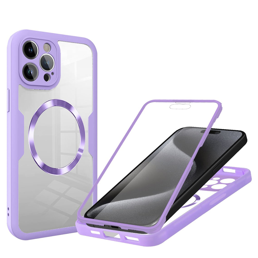 Capa MagSafe para Apple iPhone 15 Pro, Techsuit, ColorVerse 360, Roxo