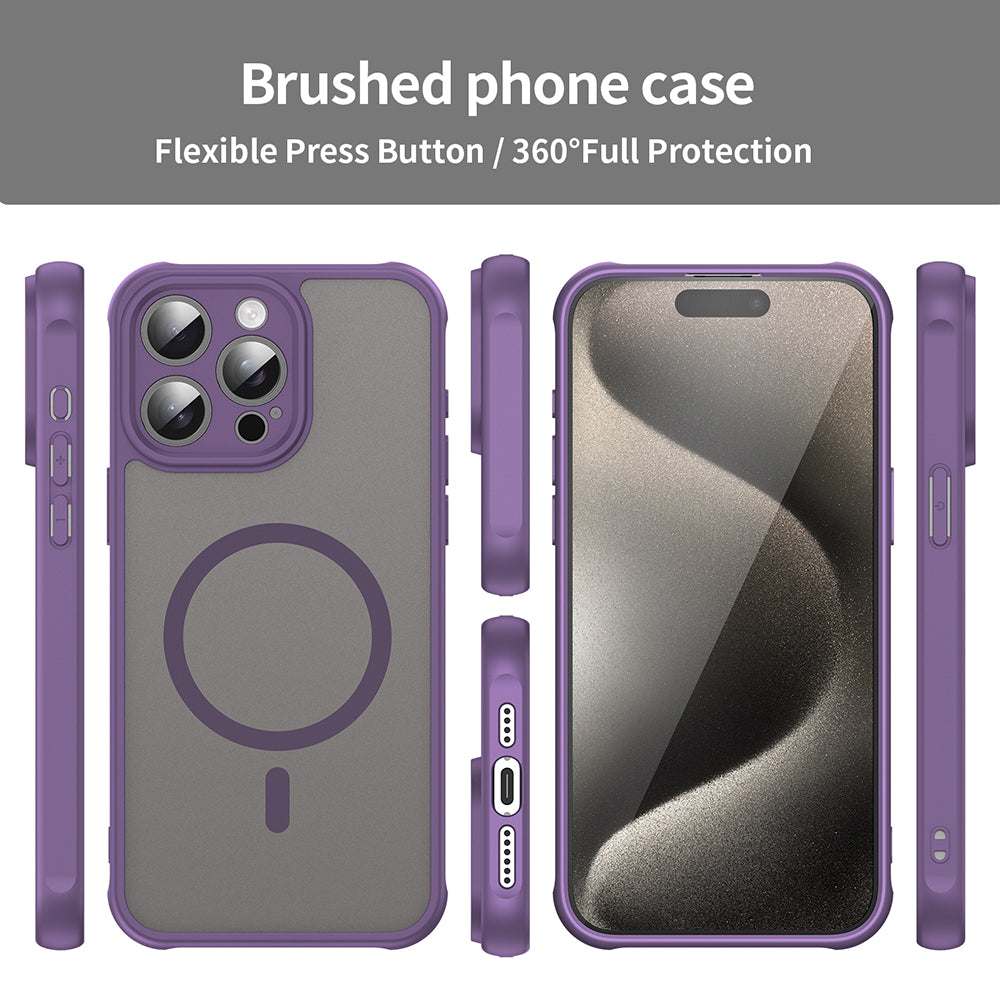 Capa MagSafe para Apple iPhone 15 Pro, Techsuit, HaloFrost II, Roxa