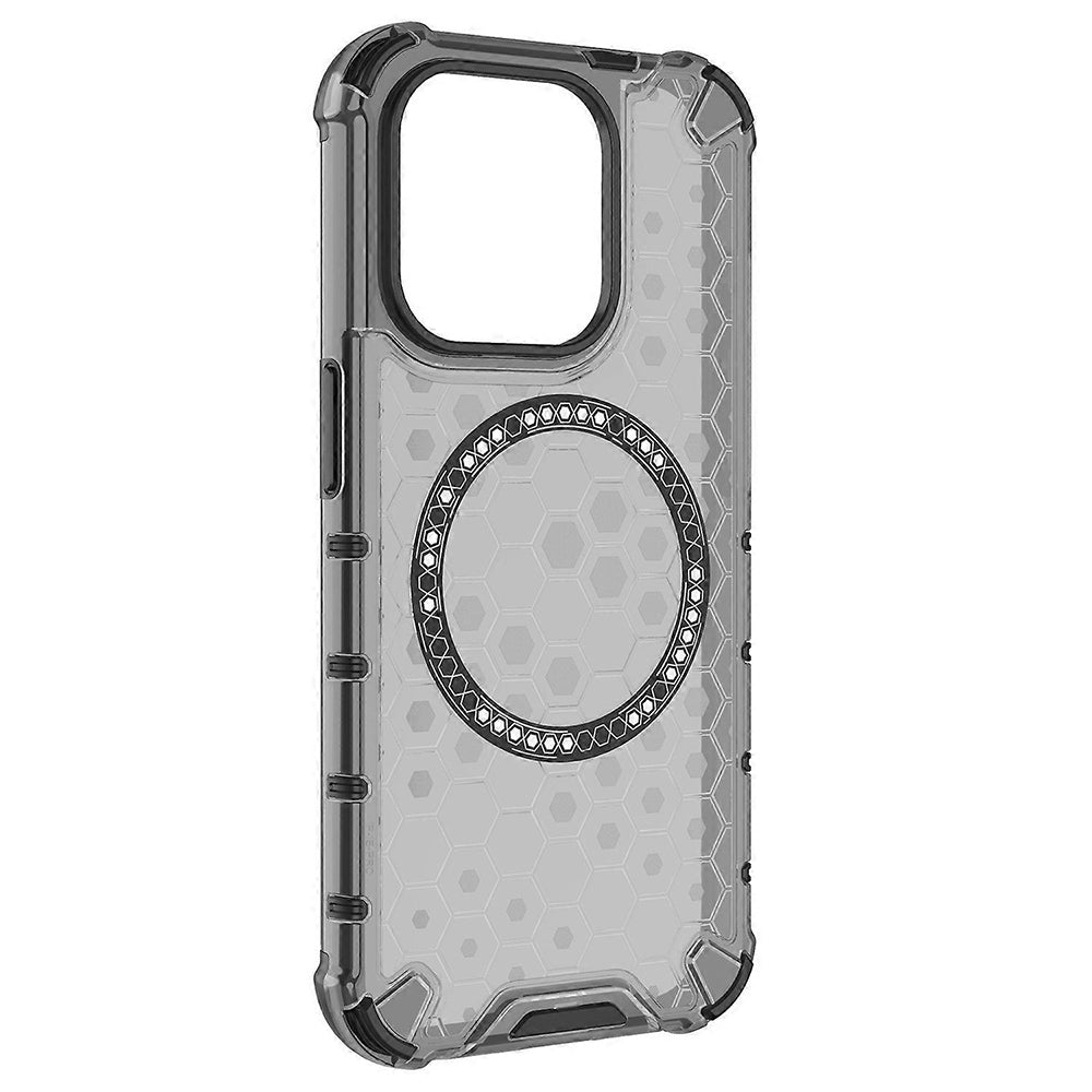 Capa MagSafe para Apple iPhone 15 Pro, Techsuit, HoneyComb Shield, Preta