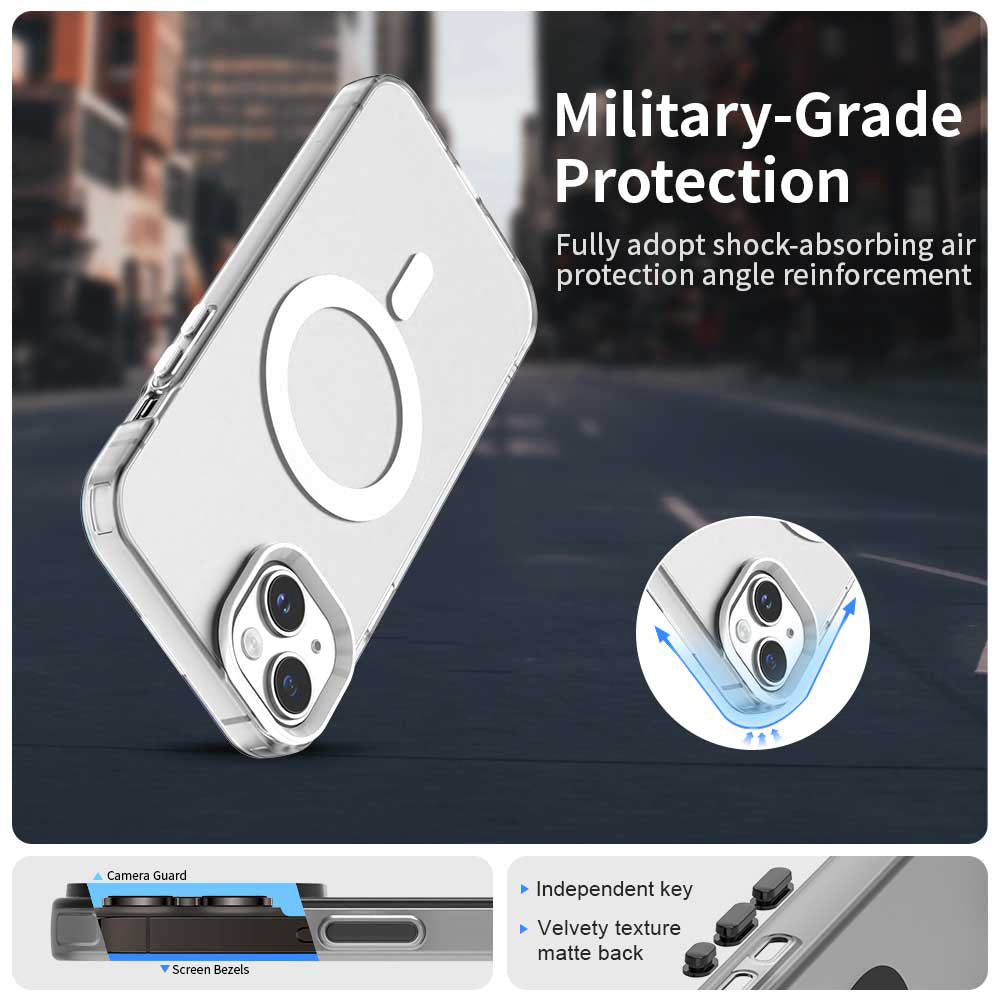 Capa MagSafe para Apple iPhone 15, Techsuit, CandyCase, Branca