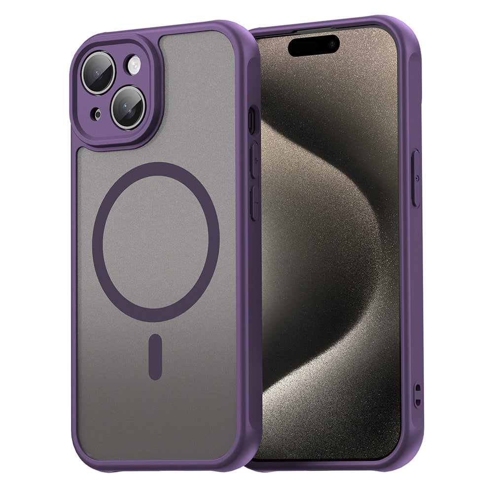 Capa MagSafe para Apple iPhone 15, Techsuit, HaloFrost II, Roxo