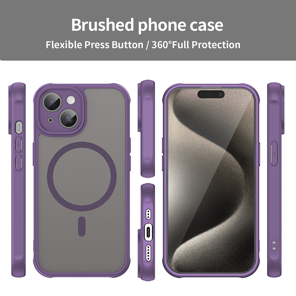 Capa MagSafe para Apple iPhone 15, Techsuit, HaloFrost II, Roxo