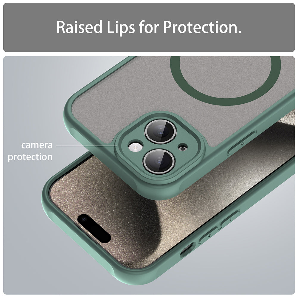 Capa MagSafe para Apple iPhone 15, Techsuit, HaloFrost II, Verde