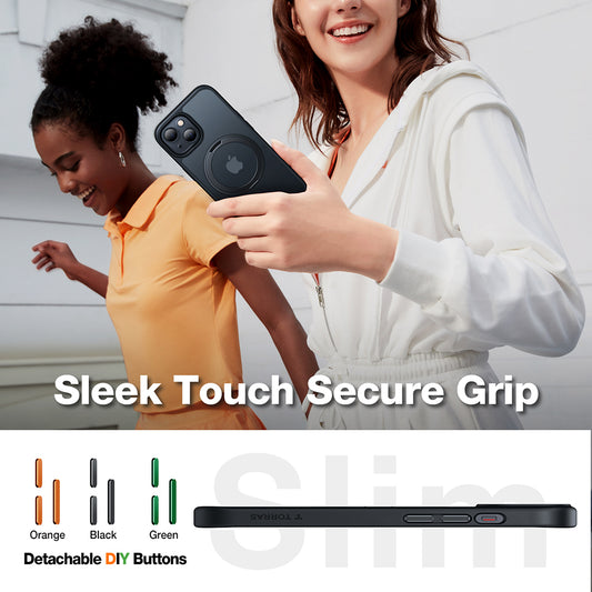 Capa MagSafe para Apple iPhone 15, Torras, Ostand Pro, Preta