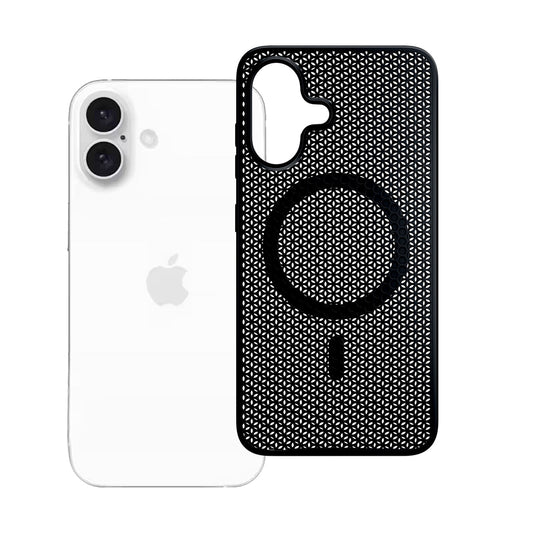 Capa MagSafe para Apple iPhone 16, 3MK, COOLing, Preta