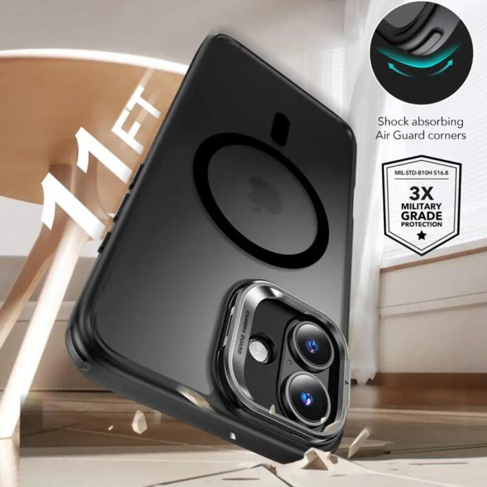 Capa MagSafe para Apple iPhone 16, ESR, Classic Hybrid Kickstand Slide, Preta Fosca
