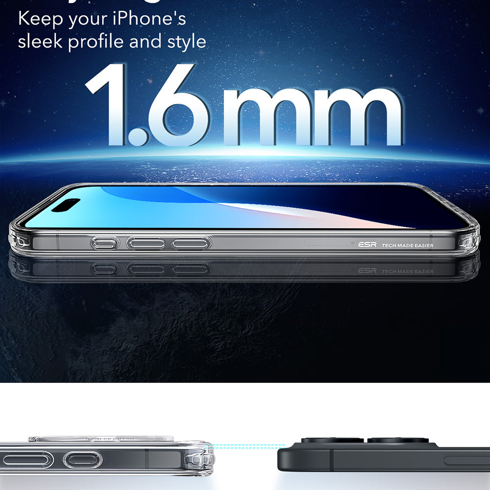 MagSafe Case for Apple iPhone 16, ESR, Classic Hybrid, Transparent