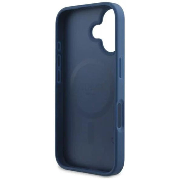 Capa MagSafe para Apple iPhone 16, Guess, 4G Printed Stripes, Azul