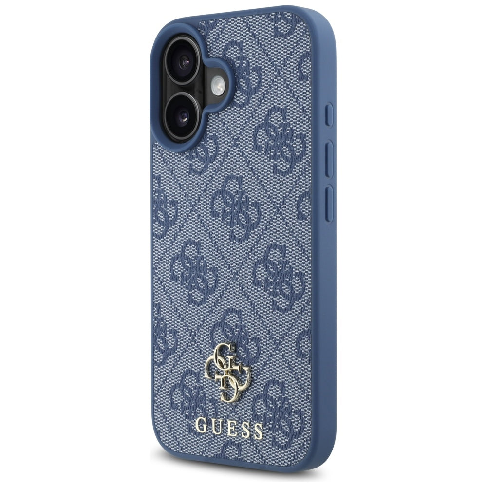 Capa MagSafe para Apple iPhone 16, Guess, 4G Small and Classic Logo, Azul